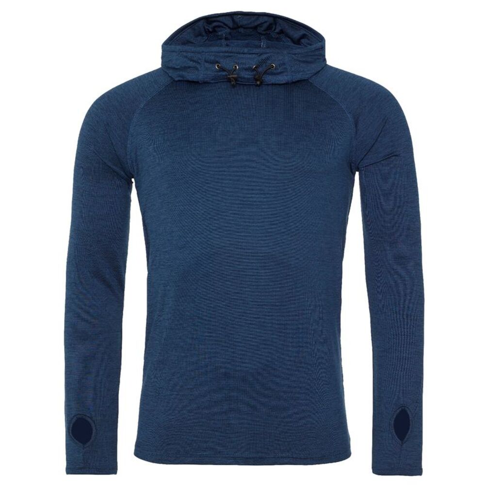 AWDis Just Cool Mens Cowl Neck Long Sleeve Baselayer Top (Pack of 2) / Navy Mela
